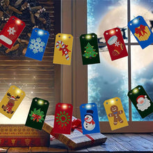 Laden Sie das Bild in den Galerie-Viewer, Ornament Weihnachtsbaum mit Lichter LED Set 10 Stück