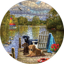 Laden Sie das Bild in den Galerie-Viewer, 2D Holzpuzzle – Hunde am See