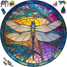 Laden Sie das Bild in den Galerie-Viewer, 2D Holzpuzzle – Libellenmosaik