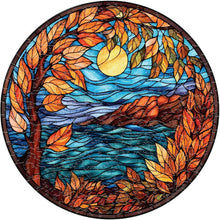 Laden Sie das Bild in den Galerie-Viewer, 2D Holzpuzzle – Sonne im Herbst