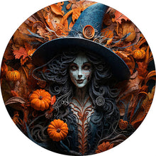 Laden Sie das Bild in den Galerie-Viewer, 2D Holzpuzzle – Kürbishexe