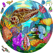 Laden Sie das Bild in den Galerie-Viewer, 2D Holzpuzzle – Szenische Schildkröte