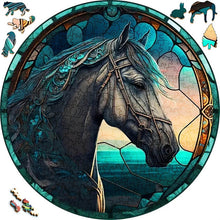 Laden Sie das Bild in den Galerie-Viewer, 2D Holzpuzzle – Launisches Pferd
