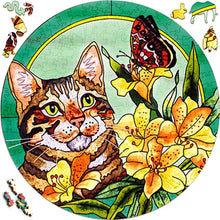 Laden Sie das Bild in den Galerie-Viewer, 2D Holzpuzzle – Katze in der Natur