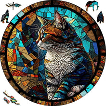 Laden Sie das Bild in den Galerie-Viewer, 2D Holzpuzzle – Katzenmosaik