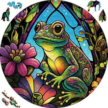 Laden Sie das Bild in den Galerie-Viewer, 2D Holzpuzzle – Frosch in der Natur