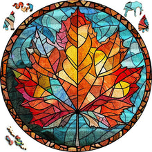 Laden Sie das Bild in den Galerie-Viewer, 2D Holzpuzzle – Mosaik-Ahornblatt