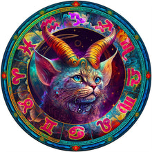 Laden Sie das Bild in den Galerie-Viewer, 2D Holzpuzzle – Steinbock Katze