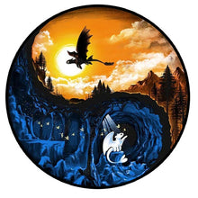 Laden Sie das Bild in den Galerie-Viewer, 2D Holzpuzzle – Licht- und Dunkeldrachen