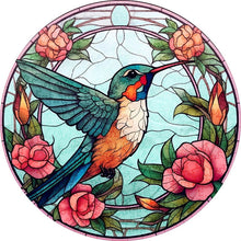Laden Sie das Bild in den Galerie-Viewer, 2D Holzpuzzle – Blau Grün Kolibri