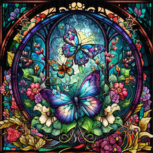 Laden Sie das Bild in den Galerie-Viewer, 2D Holzpuzzle – Lila Schmetterlinge
