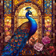 Laden Sie das Bild in den Galerie-Viewer, 2D Holzpuzzle – Prächtiger Pfau