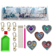 Laden Sie das Bild in den Galerie-Viewer, Anhänger Form Herz Diamond Painting Set 5 Stück