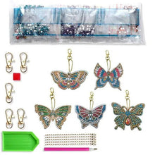 Laden Sie das Bild in den Galerie-Viewer, Charms Schmetterling Diamond Painting Set 5 Stück