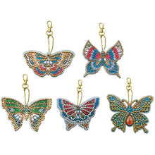 Laden Sie das Bild in den Galerie-Viewer, Charms Schmetterling Diamond Painting Set 5 Stück