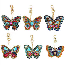 Laden Sie das Bild in den Galerie-Viewer, Set Anhänger Schmetterling Diamond Painting 6 Stück