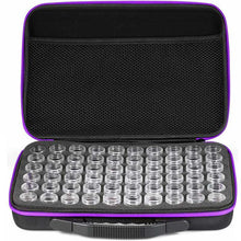 Laden Sie das Bild in den Galerie-Viewer, Etui Aufbewahrung Diamond Painting Violett mit 60 Fächern + Zubehör