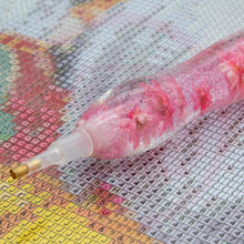 Laden Sie das Bild in den Galerie-Viewer, Premium-Stift Ergonomisch Diamond Painting Blumen Rosa