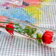 Laden Sie das Bild in den Galerie-Viewer, Premium-Stift Ergonomisch Diamond Painting Blumen Rot