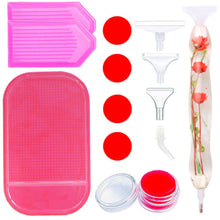 Laden Sie das Bild in den Galerie-Viewer, Premium-Stift Ergonomisch Diamond Painting Blumen Rot
