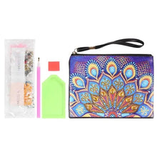 Laden Sie das Bild in den Galerie-Viewer, Tasche Handgelenk Diamond Painting mit Pfau Blau