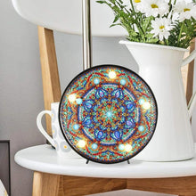 Laden Sie das Bild in den Galerie-Viewer, LED-Lampe Diamond Painting Stern Mandala Blau