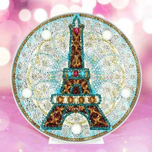 Laden Sie das Bild in den Galerie-Viewer, LED-Lampe Diamond Painting Eiffelturm
