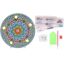 Laden Sie das Bild in den Galerie-Viewer, Licht LED Diamond Painting Mandala Blau