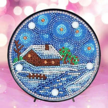 Laden Sie das Bild in den Galerie-Viewer, LED-Lampe Diamond Painting Winterhaus