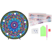 Laden Sie das Bild in den Galerie-Viewer, LED-Lampe Diamond Painting Mandala Blau