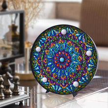 Laden Sie das Bild in den Galerie-Viewer, LED-Lampe Diamond Painting Mandala Blau
