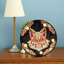 Laden Sie das Bild in den Galerie-Viewer, LED-Lampe Diamond Painting Fuchs Mandala