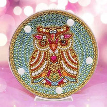 Laden Sie das Bild in den Galerie-Viewer, LED-Lampe Diamond Painting Eule Schläfrig