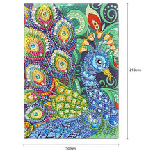 Laden Sie das Bild in den Galerie-Viewer, Notizbuch Diamond Painting Pfau