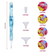 Laden Sie das Bild in den Galerie-Viewer, Premium-Stift Diamond Painting Wellen Blau Hell 5 Varianten
