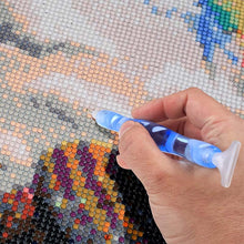 Laden Sie das Bild in den Galerie-Viewer, Premium-Stift Diamond Painting Wellen Blau Hell 5 Varianten