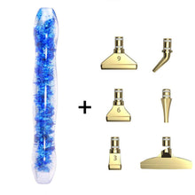 Laden Sie das Bild in den Galerie-Viewer, Premium-Stift Ergonomisch Diamond Painting Blumen Blau 5 Varianten