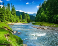 Laden Sie das Bild in den Galerie-Viewer, Malen nach Zahlen für Erwachsene | Fluss im Wald | Figured'Art