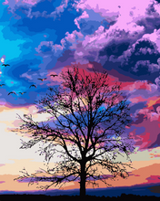 Laden Sie das Bild in den Galerie-Viewer, Malen nach Zahlen für Erwachsene | Baum und Himmelsfarben | Figured'Art