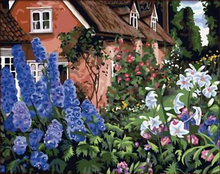 Laden Sie das Bild in den Galerie-Viewer, Malen nach Zahlen für Erwachsene | Blumengarten auf dem Land | Figured'Art