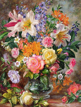 Laden Sie das Bild in den Galerie-Viewer, Malen nach Zahlen für Erwachsene | Explodierende Blumen | Figured'Art