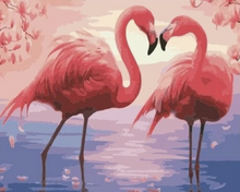 Laden Sie das Bild in den Galerie-Viewer, Malen nach Zahlen für Erwachsene | Romantik mit Flamingos | Figured'Art
