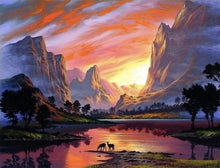 Laden Sie das Bild in den Galerie-Viewer, Malen nach Zahlen für Erwachsene | Seen- und Berglandschaft | Figured'Art