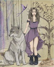 Laden Sie das Bild in den Galerie-Viewer, Malen nach Zahlen für Erwachsene | Sexy Frau und Wolf | Figured'Art