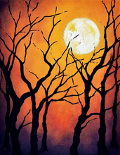 Laden Sie das Bild in den Galerie-Viewer, Malen nach Zahlen für Erwachsene | Mond und Äste | Figured'Art
