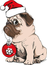 Laden Sie das Bild in den Galerie-Viewer, Malen nach Zahlen für Erwachsene | Hund und Weihnachtskugel | Figured'Art