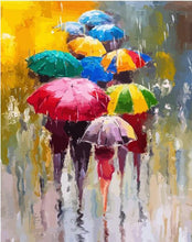 Laden Sie das Bild in den Galerie-Viewer, Malen nach Zahlen für Erwachsene | Schirme im Regen | Figured'Art