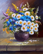 Laden Sie das Bild in den Galerie-Viewer, Malen nach Zahlen für Erwachsene | Vase und Gänseblümchen | Figured'Art