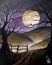Laden Sie das Bild in den Galerie-Viewer, Malen nach Zahlen für Erwachsene | Pfad und Vollmond | Figured'Art