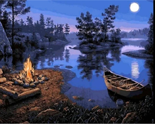 Laden Sie das Bild in den Galerie-Viewer, Malen nach Zahlen für Erwachsene | Feuer am Wasser | Figured'Art